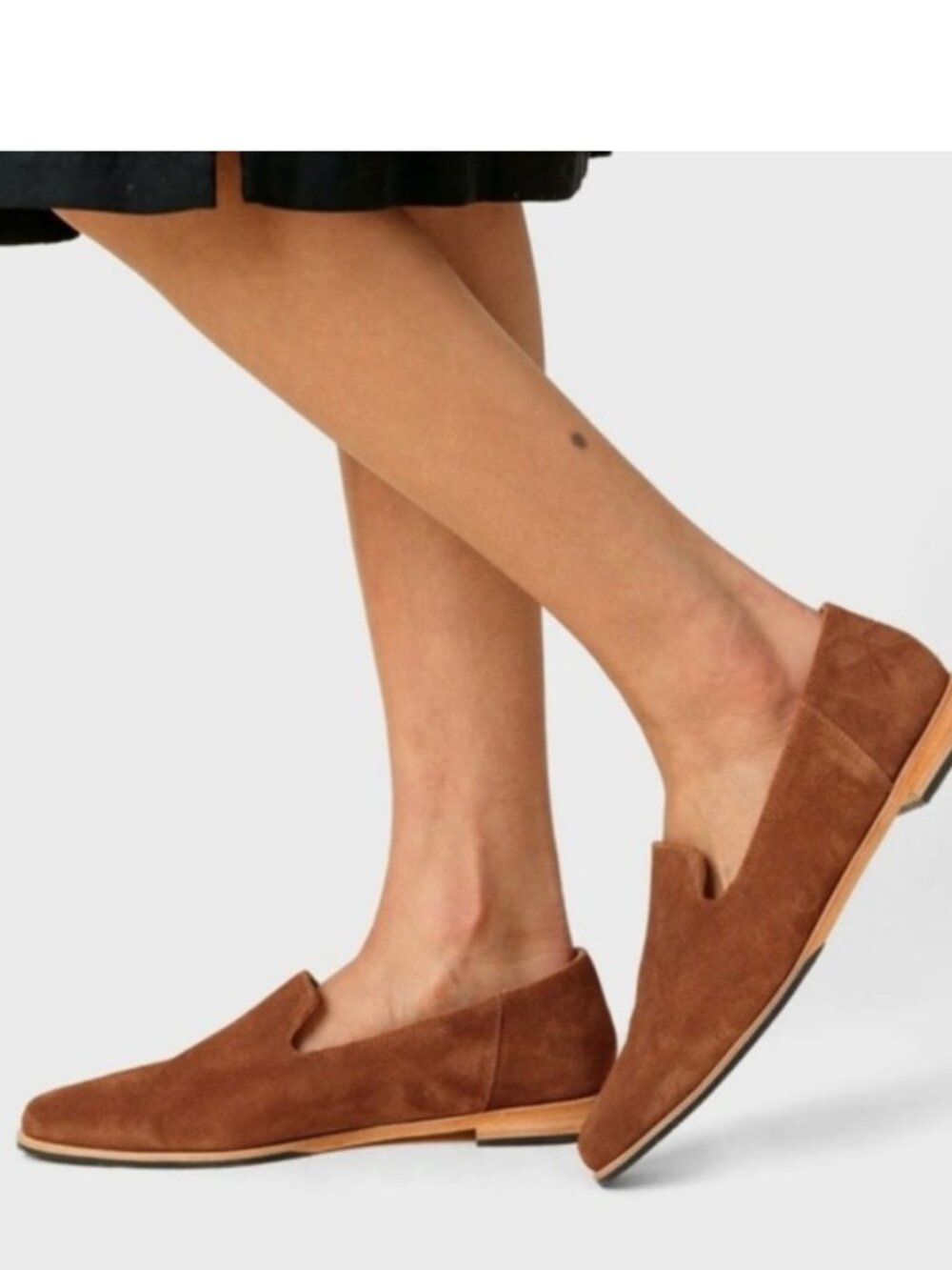 Portland Leather Patina Suede Loafers Size 10 Toffee Cognac Almond Toe Womens - Picture 1 of 9